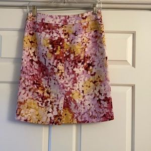 Pink & Yellow LOFT skirt Size 0